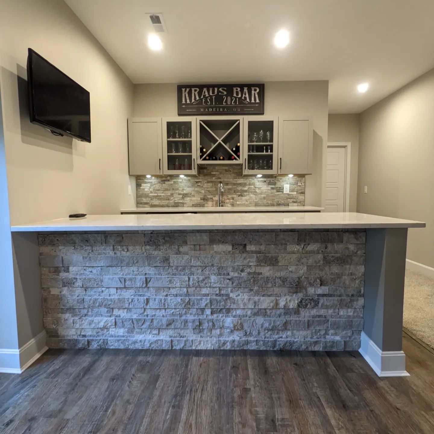 Bar Backsplash and Counter