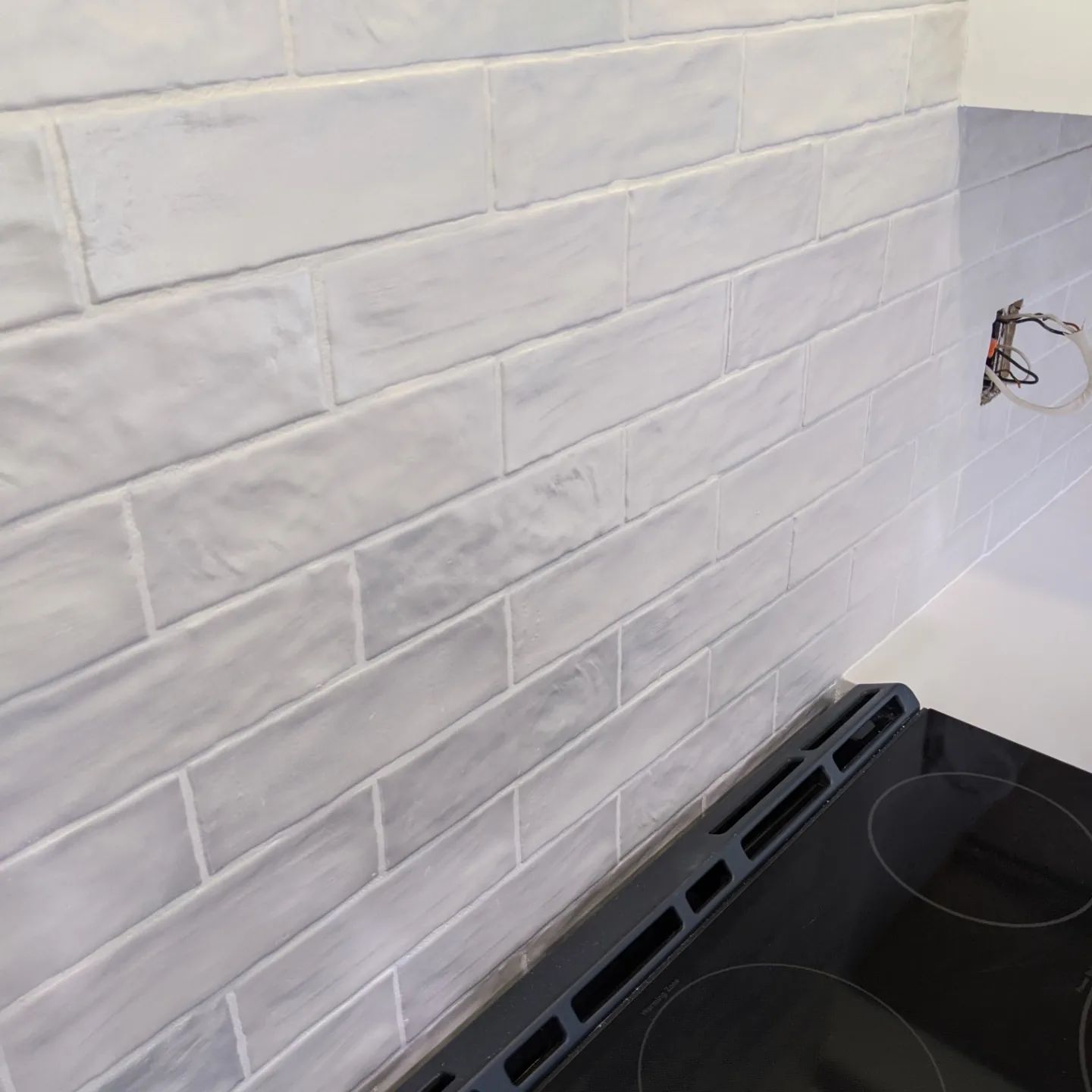 Kitchen Backsplash and Bar Back - Subway Tile Detail