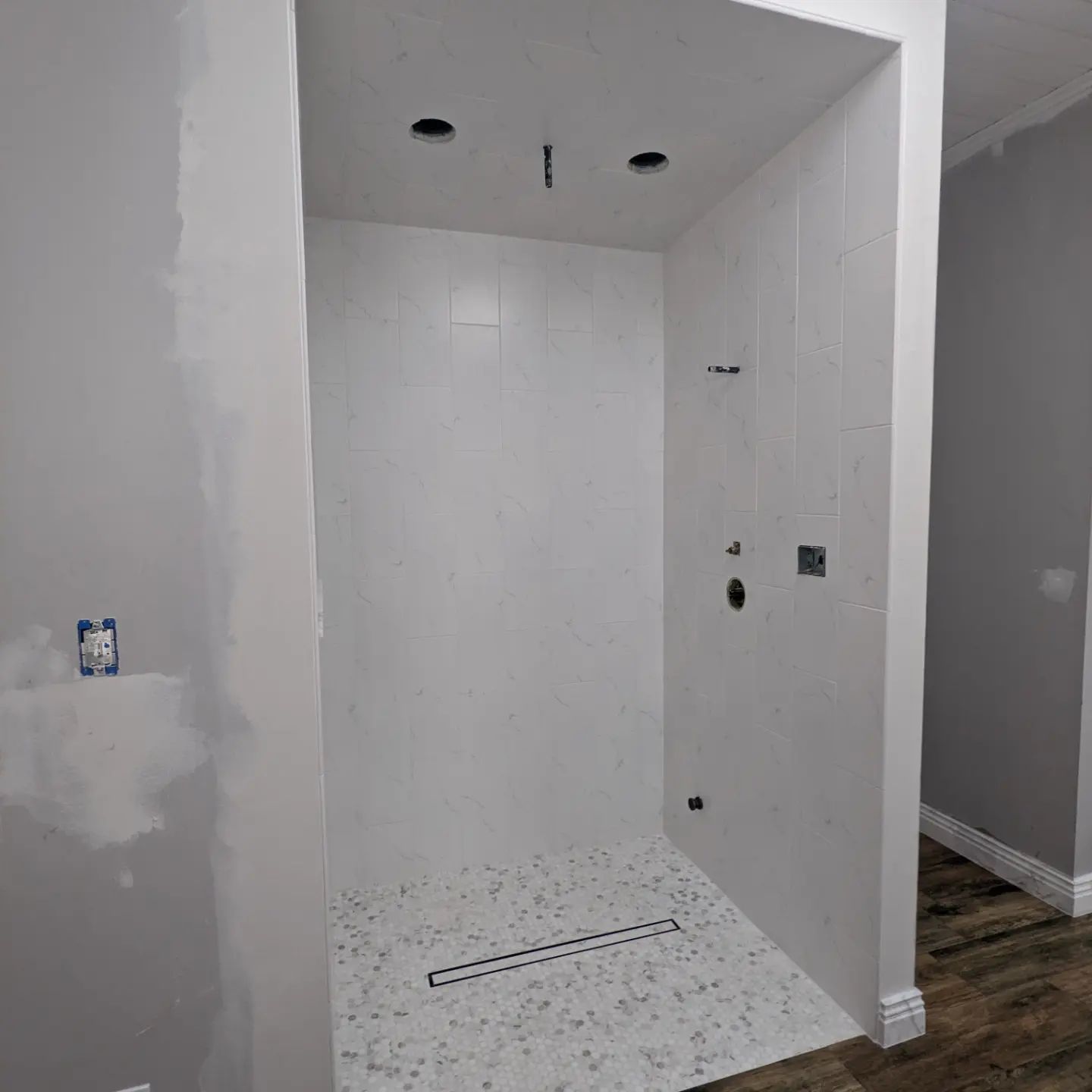 Shower Remodel - Vertical Brick Pattern